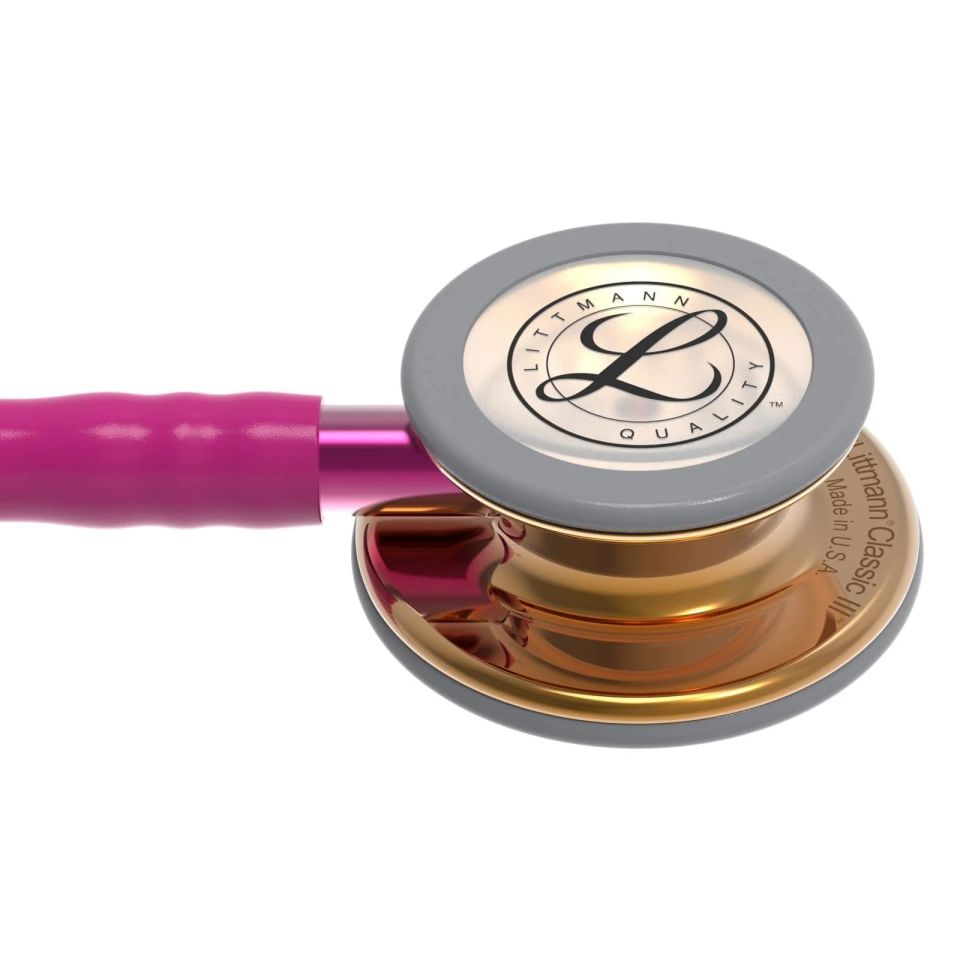 5647 3M™ Littmann® Classic III™ Stetoskop, Bakır Aynalı Çan, Fuşya Hortum