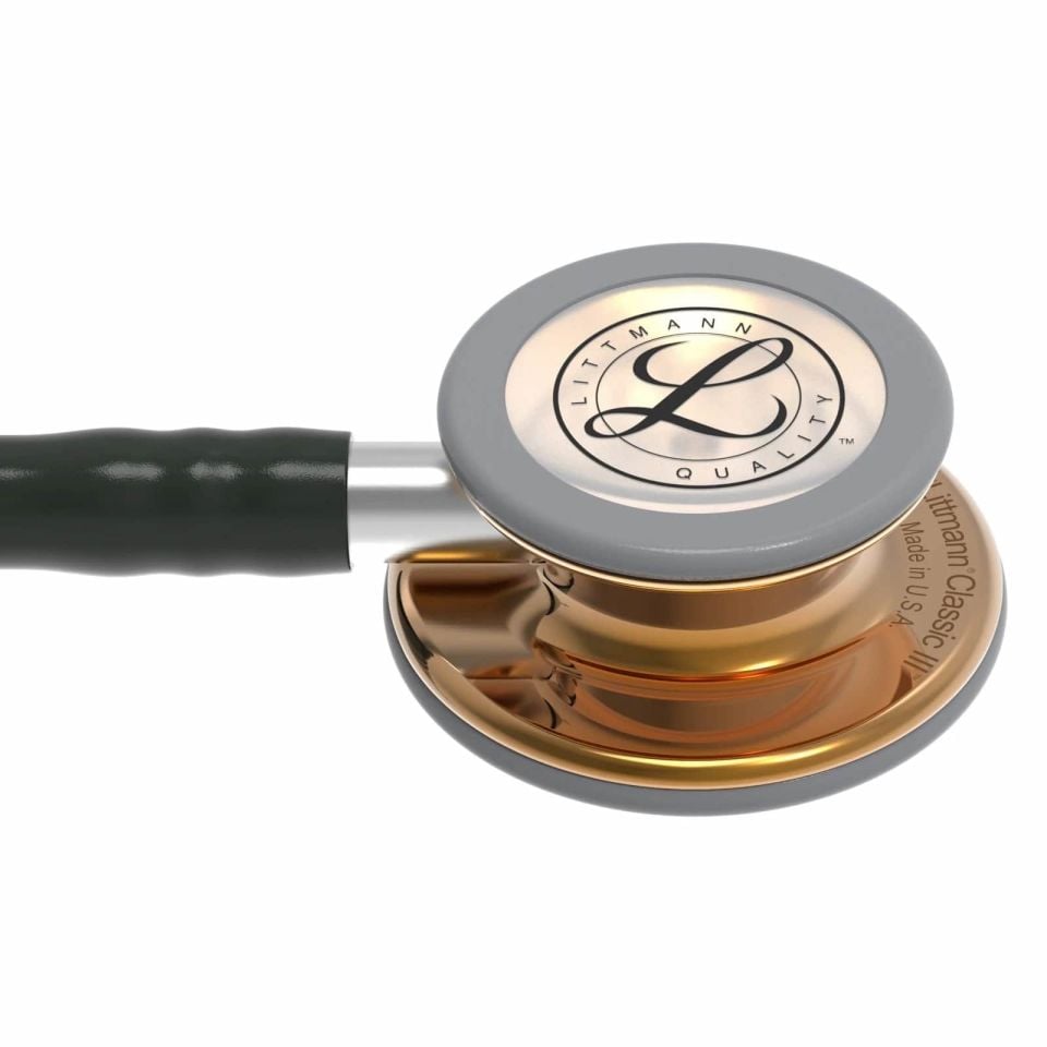 5646 3M™ Littmann® Classic III™ Stetoskop, Bakır Aynalı Çan, Siyah Hortum