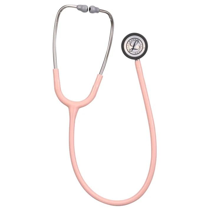 5910 3M™ Littmann® Classic III™ Stetoskop, Gümüş Çan, Şampanya Gülü Saten Hortum