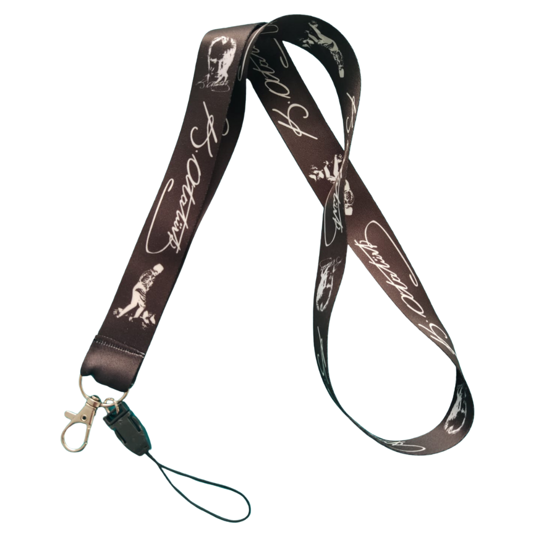 KEMAL ATATÜRK İMZALI BOYUN ASKI İPİ