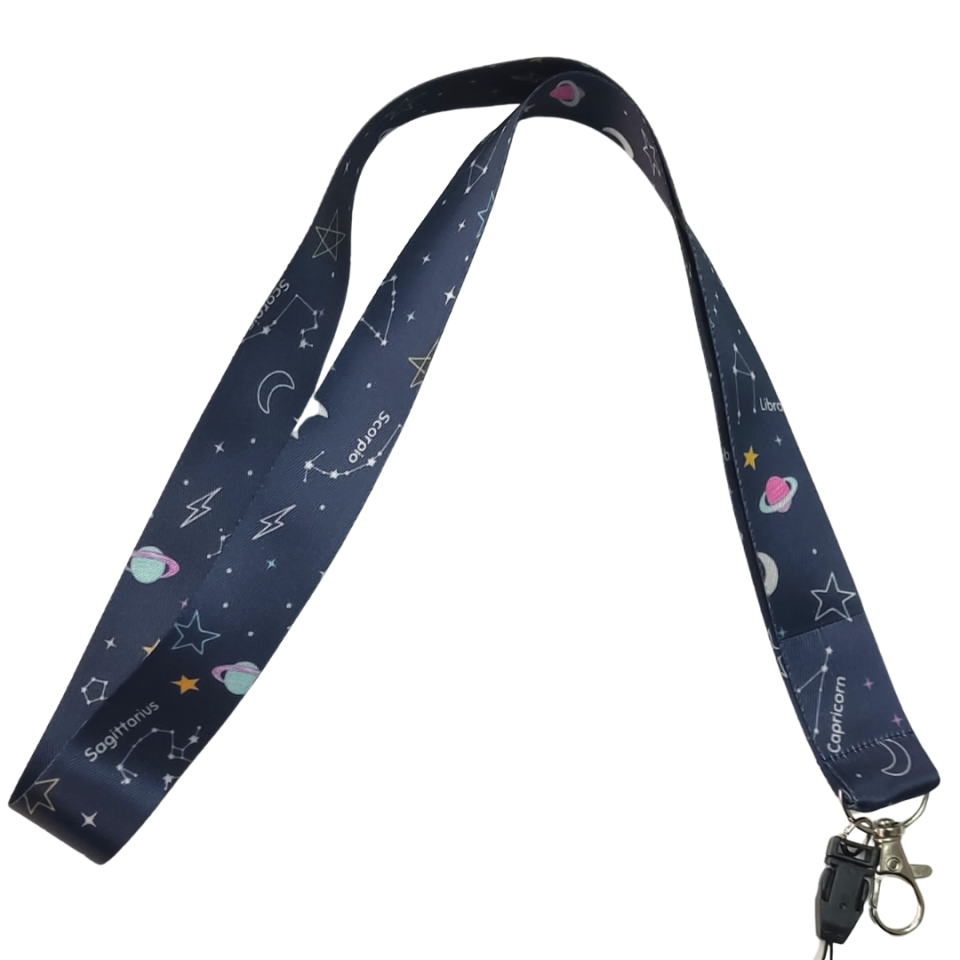 MAVİ GÖKYÜZÜ TEMALI BOYUN ASKI İPİ