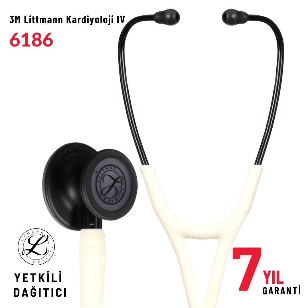 6186 3M™ Littmann® Cardiology IV™ Stetoskop, Kaymak Taşı Saten Hortum