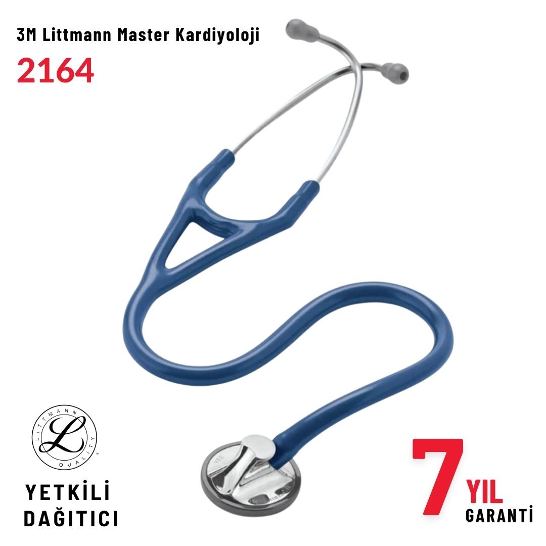 2164 3M™ Littmann® Master Kardiyoloji™ Stetoskop, Denizci Mavisi Hortum