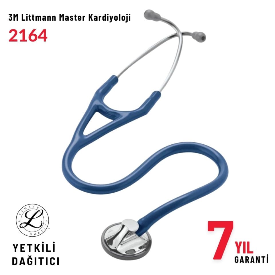 2164 3M™ Littmann® Master Kardiyoloji™ Stetoskop, Denizci Mavisi Hortum