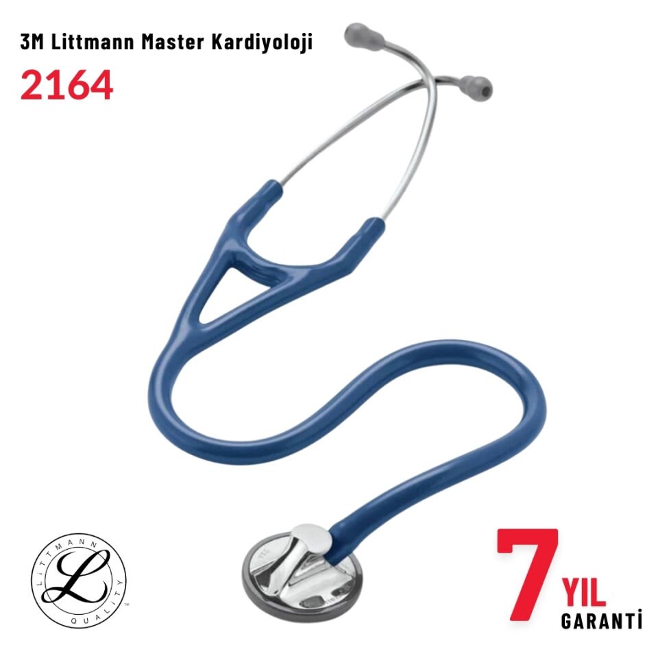2164 3M™ Littmann® Master Kardiyoloji™ Stetoskop, Denizci Mavisi Hortum
