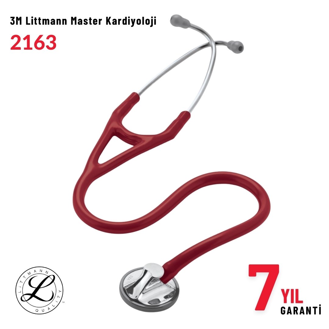 2163 3M™ Littmann® Master Kardiyoloji™ Stetoskop, Bordo Hortum