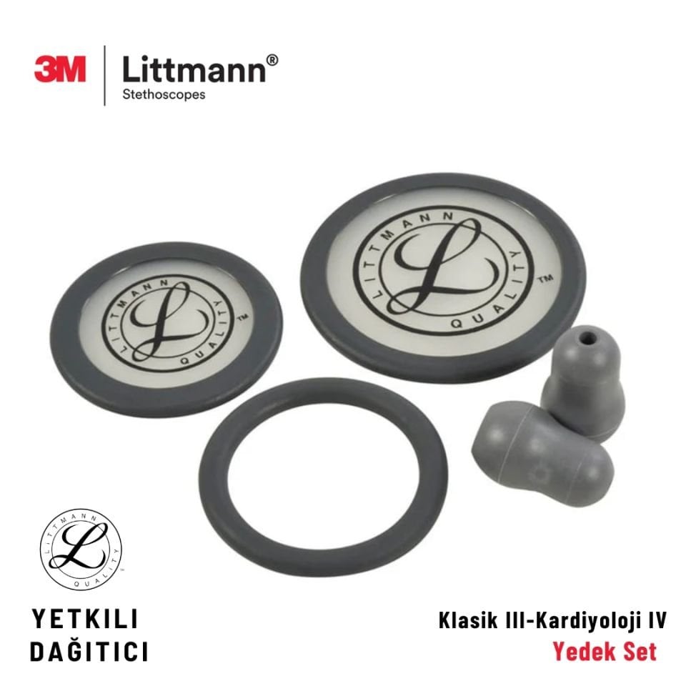 Littmann Classic III ve Kardiyoloji IV Stetskop Yedek Parça Set 40017 (Gri)