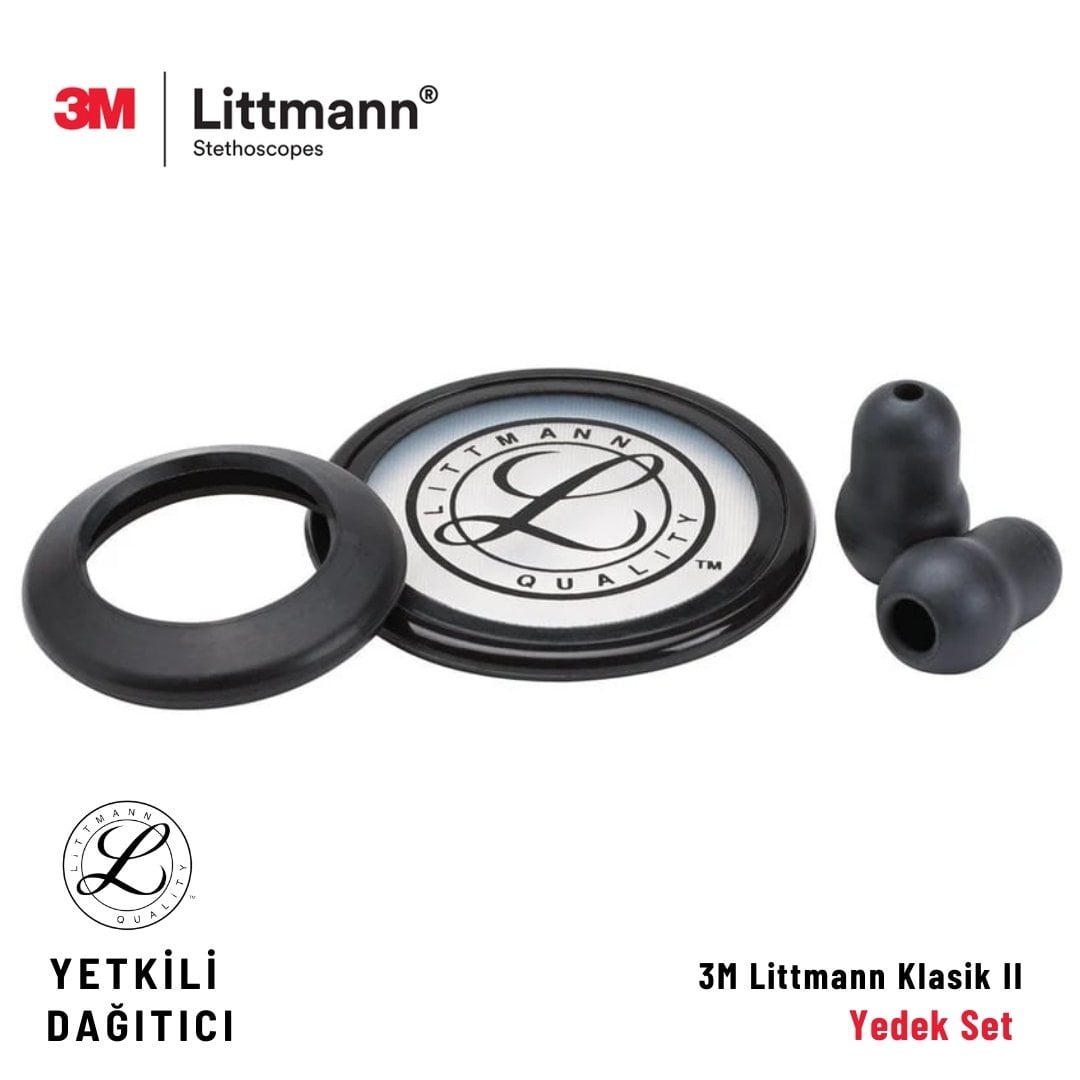 Littmann Classic II SE Çift Taraflı Steteskop Yedek Set 40005 (Siyah)