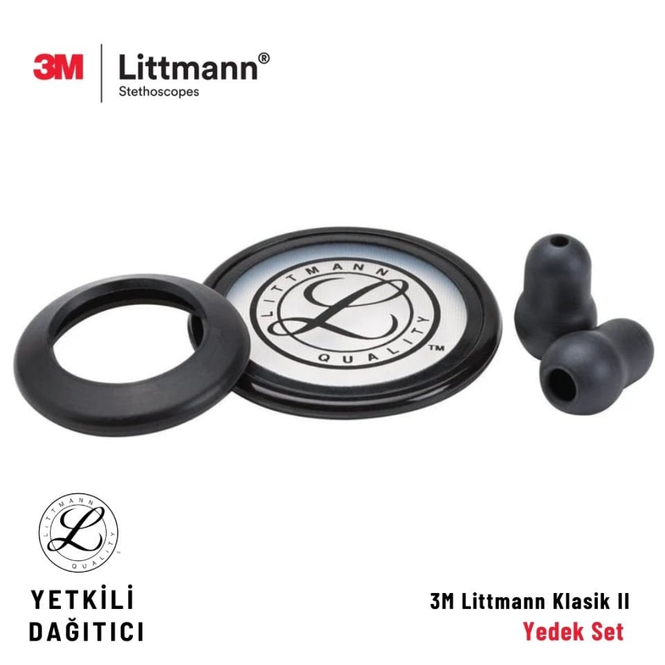 Littmann Classic II SE Çift Taraflı Steteskop Yedek Set 40005 (Siyah)