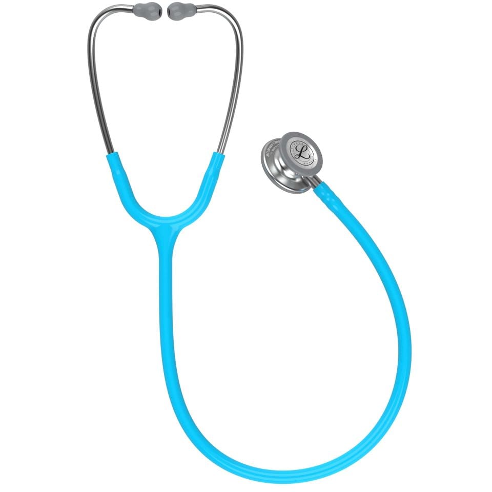 5835 3M™ Littmann® Classic III™ Stetoskop, Paslanmaz Çelik Çan, Turkuaz Hortum