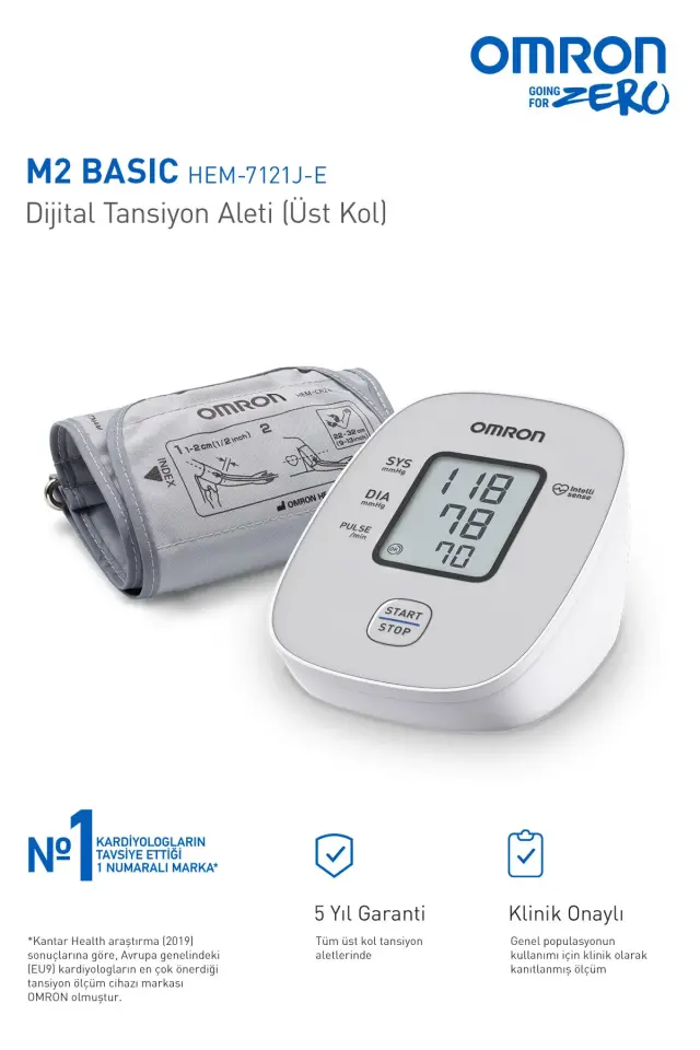 Omron M2 Basic Dijital Tansiyon Aleti