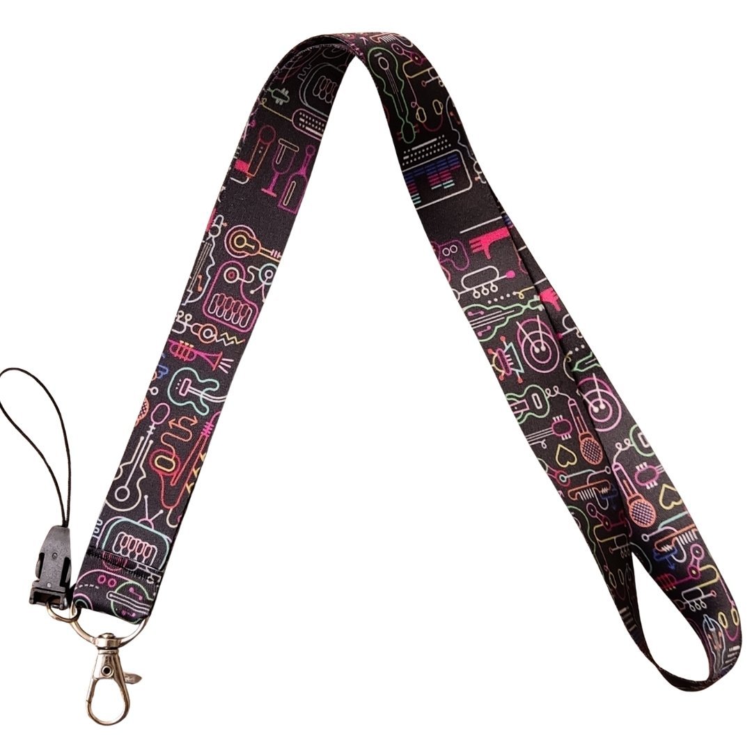 GİTAR TEMALI BOYUN ASKI İPİ