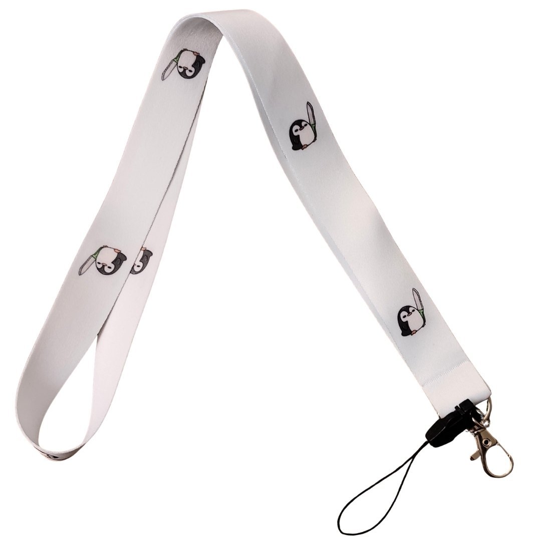 BIÇAKLI MİNİK PENGUEN TEMALI BOYUN ASKI İPİ