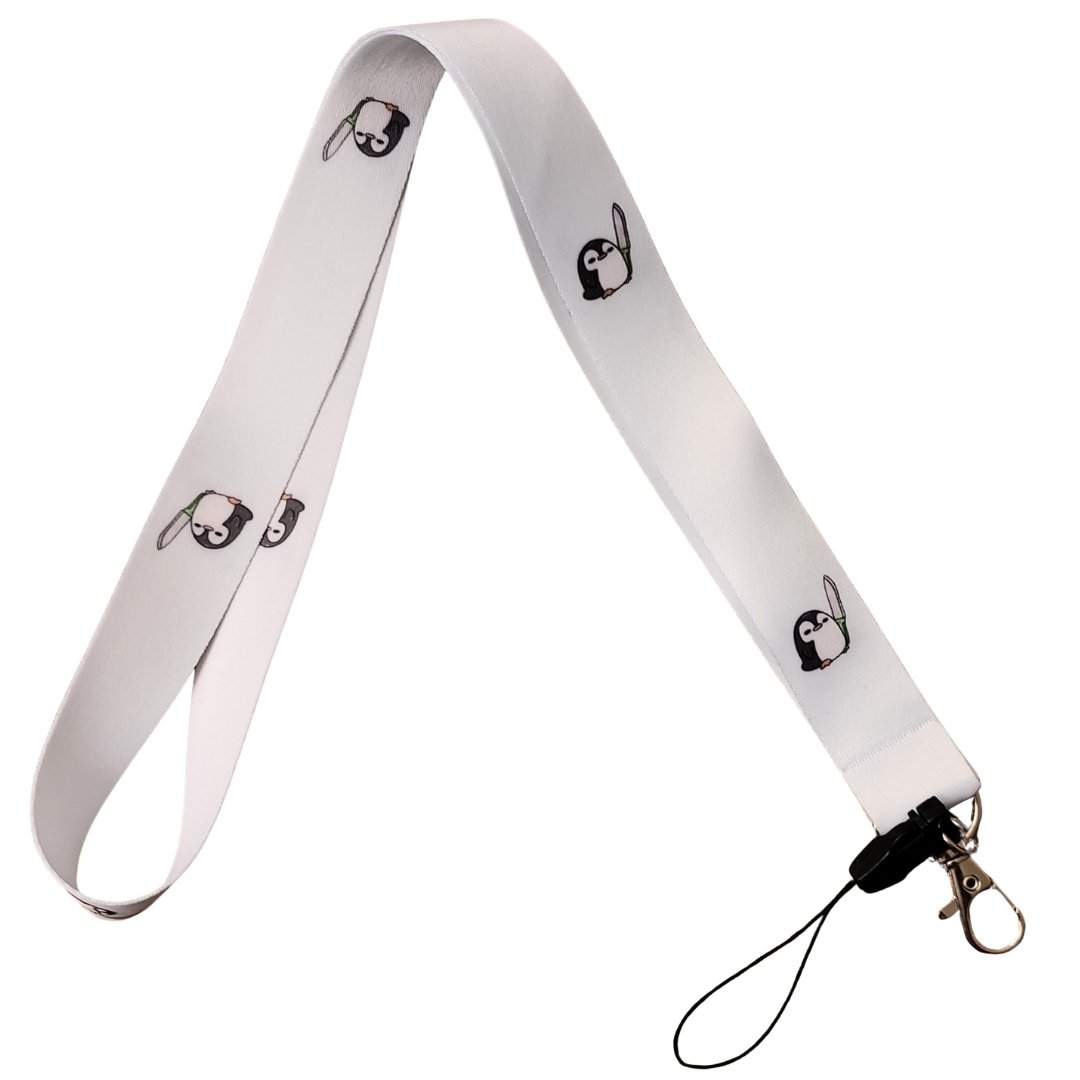 BIÇAKLI MİNİK PENGUEN TEMALI BOYUN ASKI İPİ