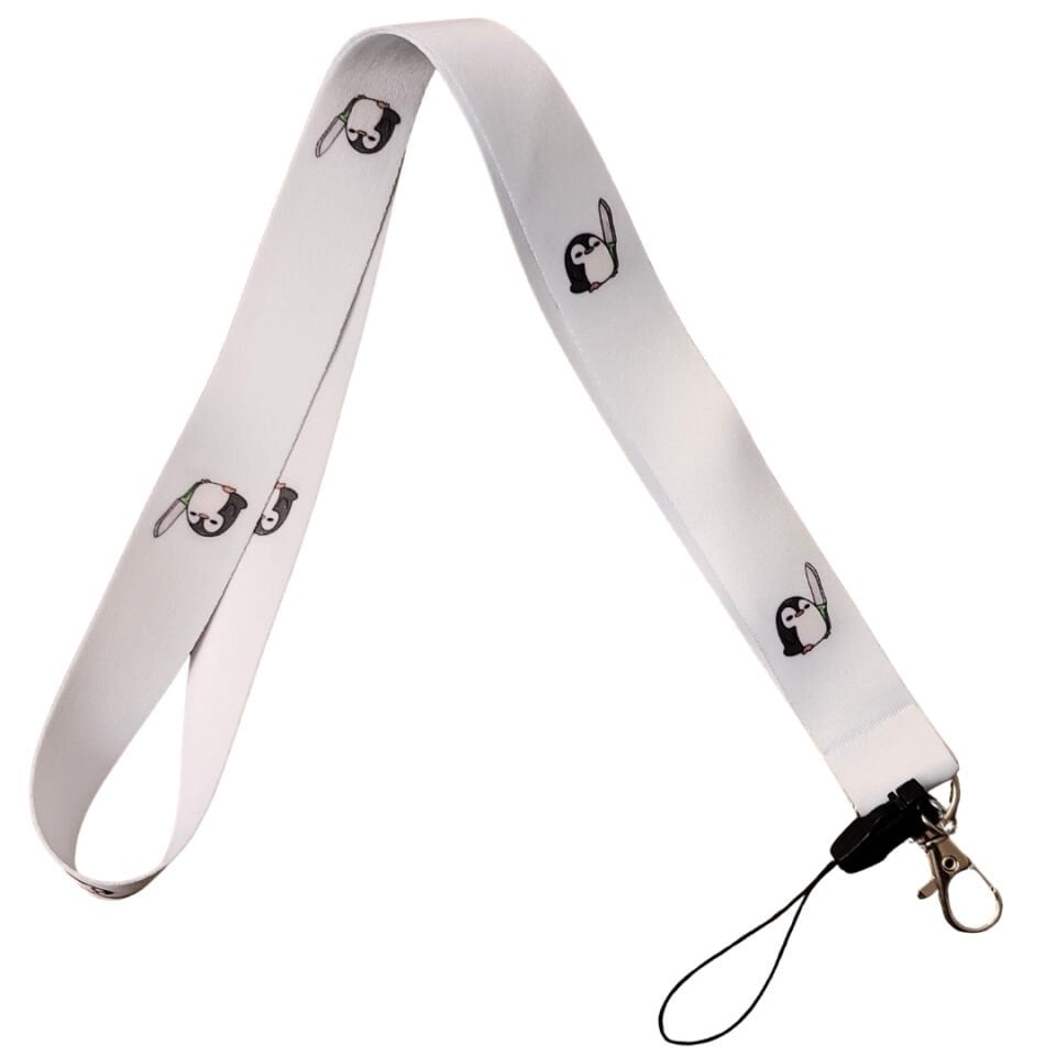 BIÇAKLI MİNİK PENGUEN TEMALI BOYUN ASKI İPİ