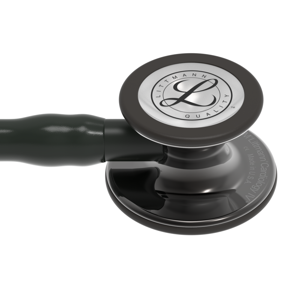 6232 3M™ Littmann® Cardiology IV™ Stetoskop, Siyah Hortum, Duman Siyahı Çan