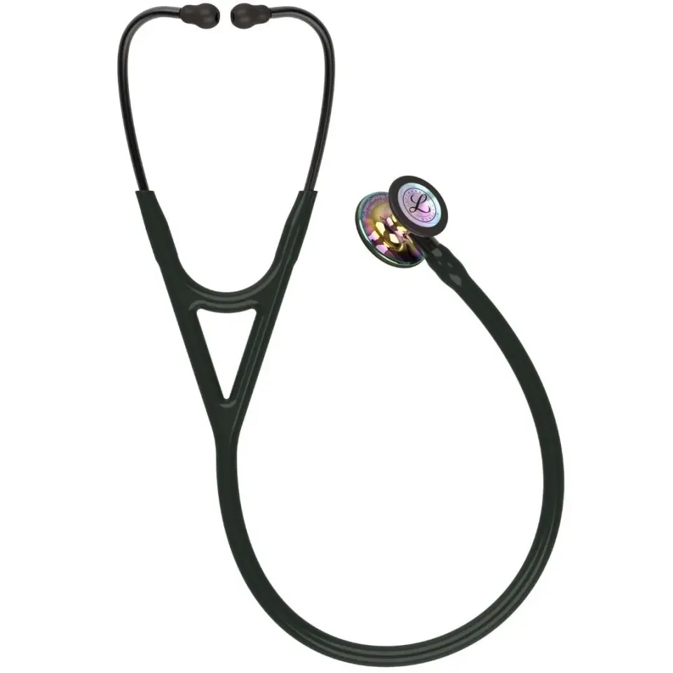 6240 3M™ Littmann® Cardiology IV™ Stetoskop, Siyah Hortum Parlak Gökkuşağı Çan