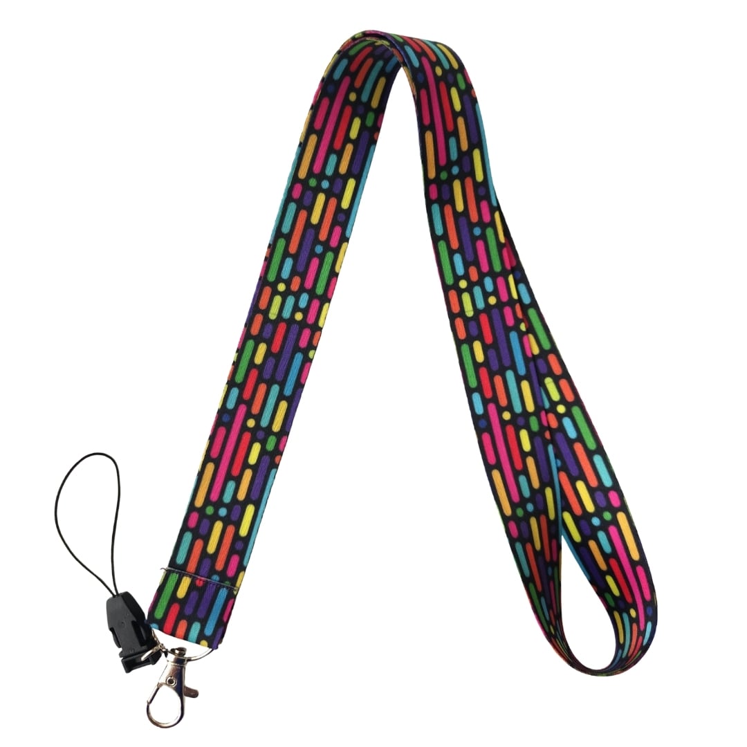 GEOMETRİK LANYARD DESENLİ BOYUN ASKI İPİ