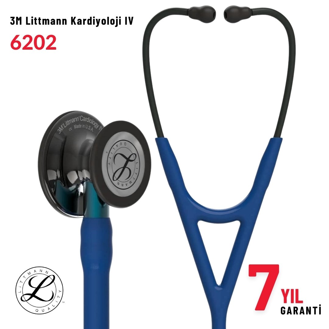 6202 3M™ Littmann® Cardiology IV™ Stetoskop, Lacivert Hortum