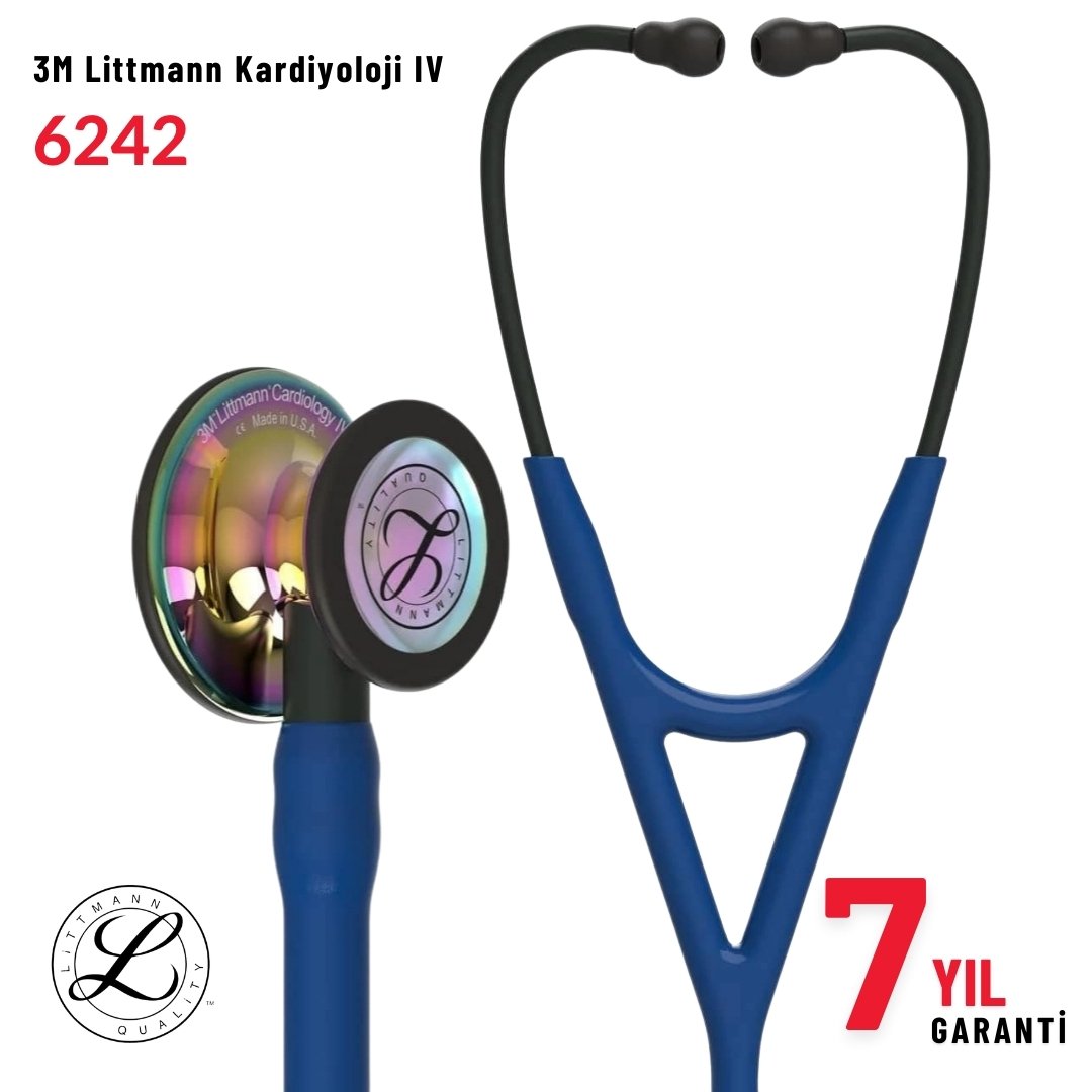 3M Littmann Cardiology IV 6242 Stetoskop | Lacivert Hortum