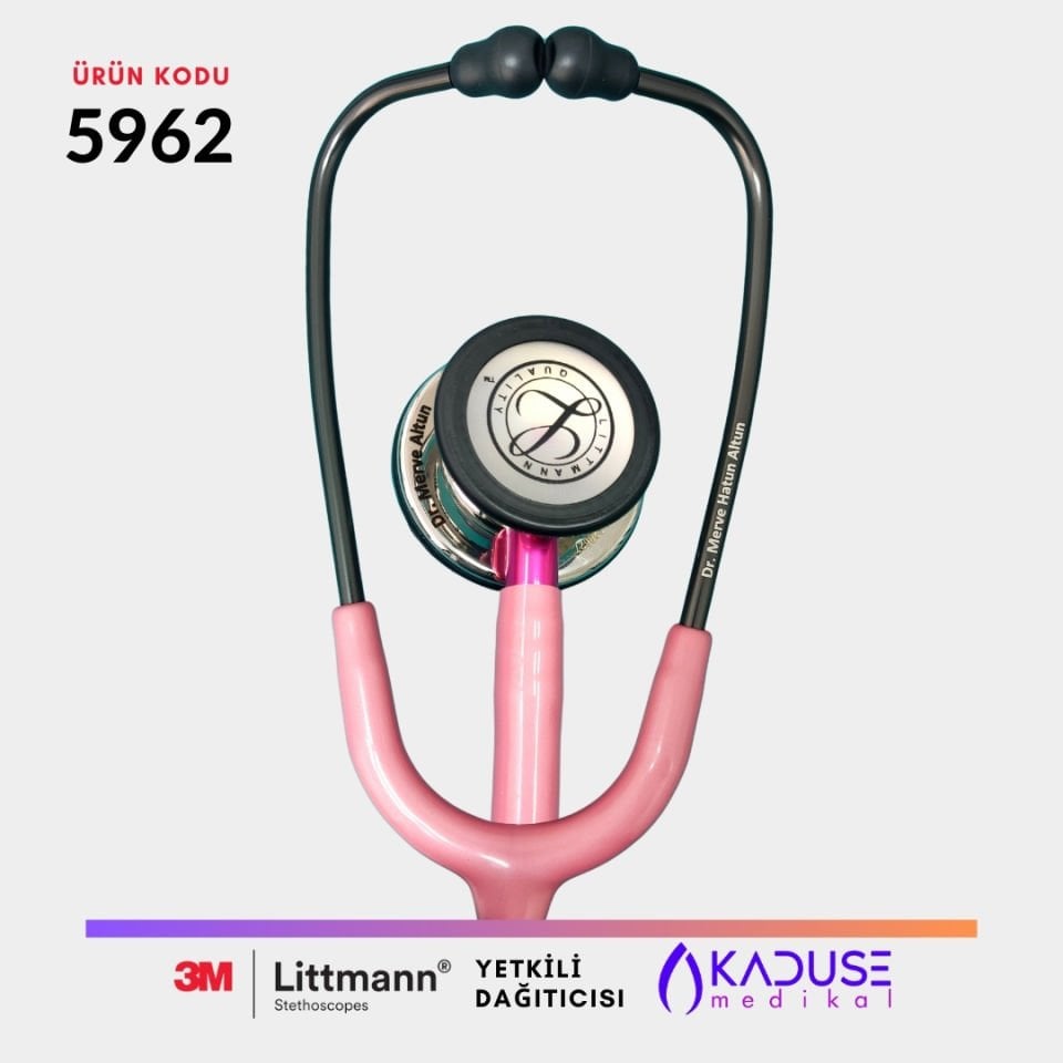 5962 3M™ Littmann® Classic III™ Stetoskop,  Aynalı Çan, Pembe Hortum